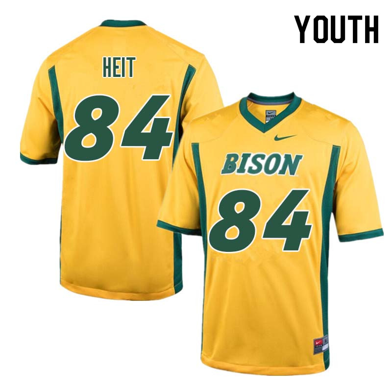 Youth #84 Trevor Heit North Dakota State Bison College Football Jerseys Sale-Yellow - Click Image to Close